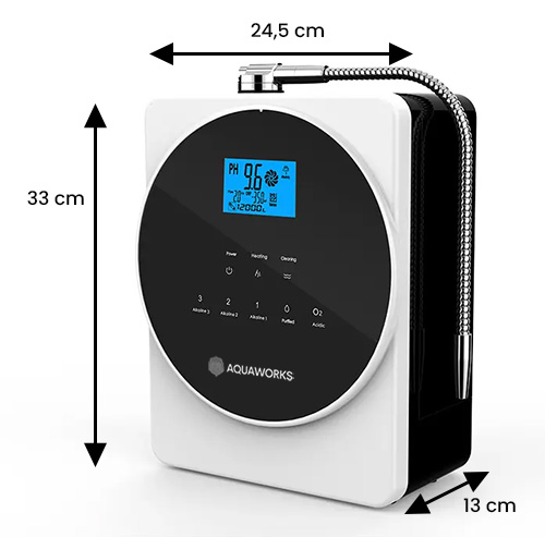 Dimensiuni ionizator de apa AquaWorks